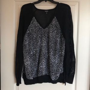 Torrid Fishnet and Cheetah Sweater